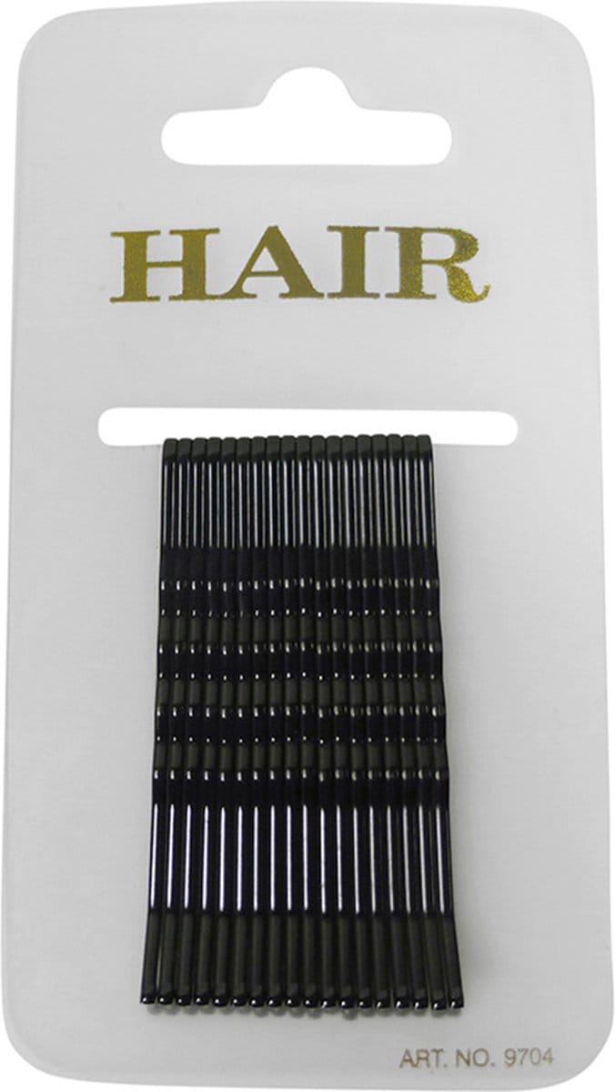 Haarspeld - Haarschuifje 6.0cm Basic Effen - Zwart - 15 stuks
