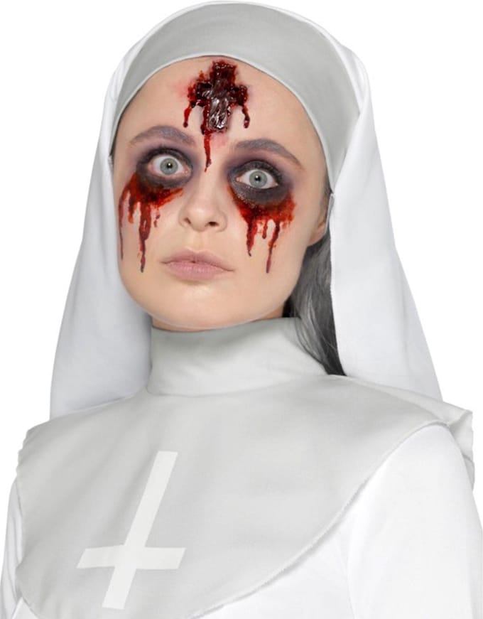 SMIFFY'S - Neppe bloederige crucifix wond voor volwassenen