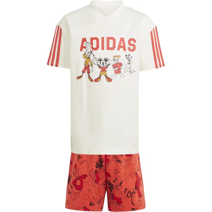 Kinder t-shirt en korte broek set adidas Disney Mickey Mouse