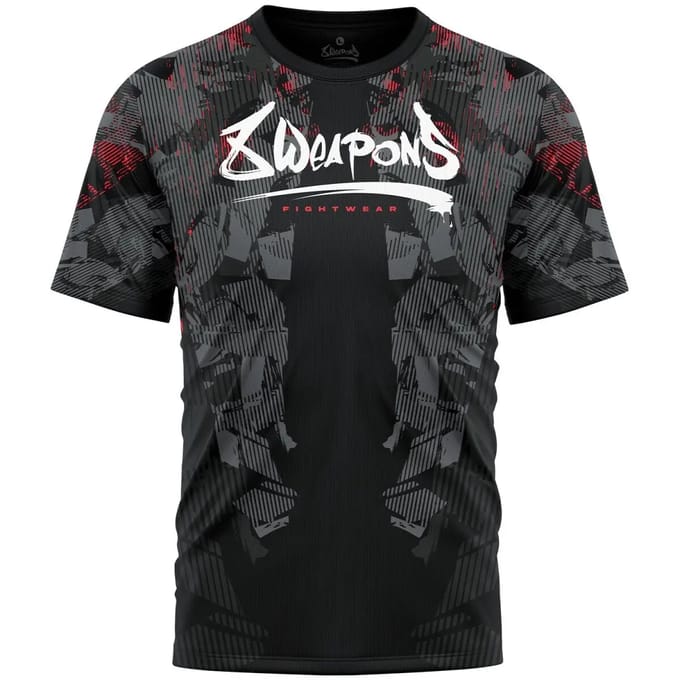 8 WEAPONS Functional Dry-Fit T-Shirt Hit 2.0 Zwart Rood - M