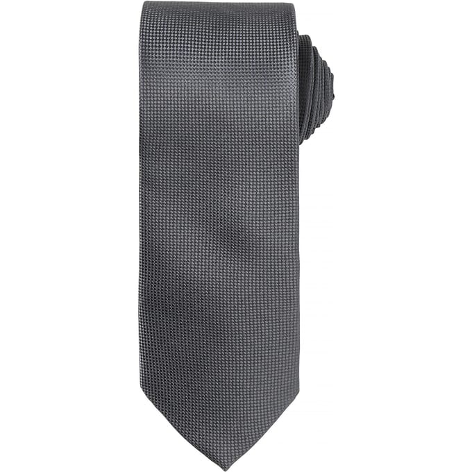 Premier Heren Micro Wafel Formele Work Tie (Donkergrijs)