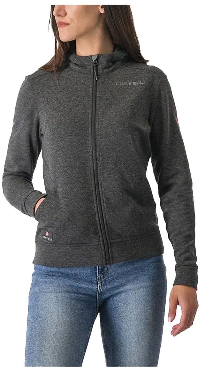 Castelli Milano 2 Sweatshirt Met Rits Grijs L Vrouw