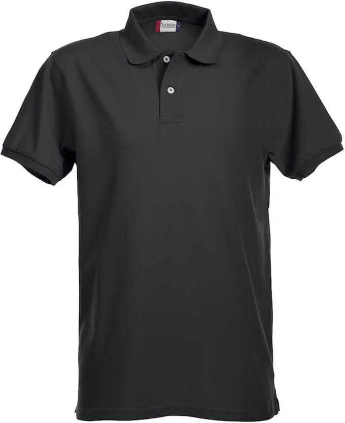 Clique Stretch Premium Polo 028240 - Zwart - M