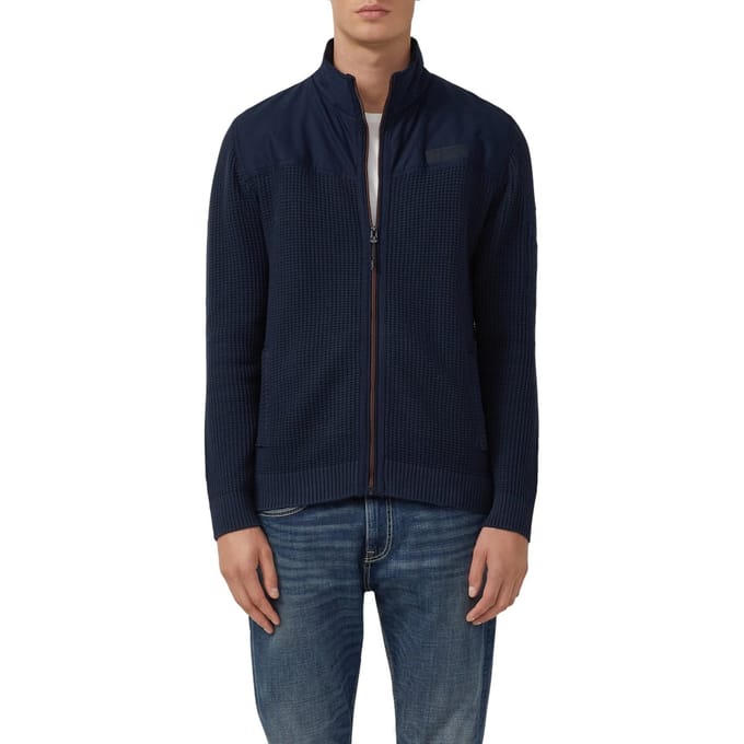 s.Oliver  Cardigan Marine Größe: L | Leichte Jacken Outlet | Herren