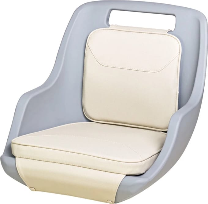 VETUS Captain's Rest Bootstoel met grijs witte Kussens | CHCRDGW