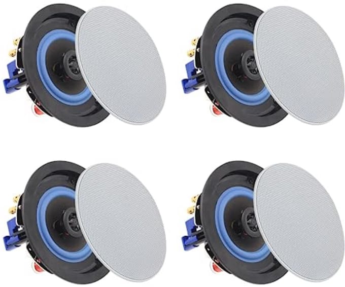 Bluetooth Plafondluidsprekers 4 inch 160W voor Badkamer, Keuken en Woonkamer - 2 Paar