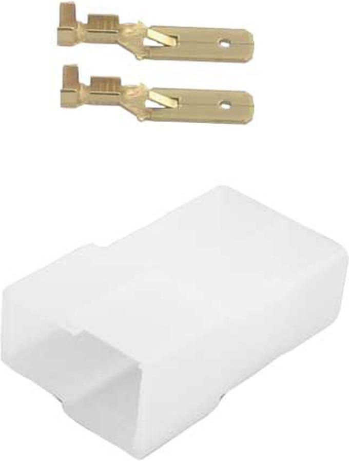 2 polig female T stuk connector set