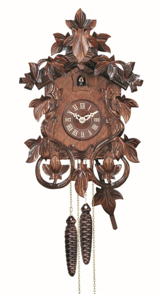 Engstler - 535_Q - Koekoeksklok - Kwarts - Notenhout - 34,5 cm