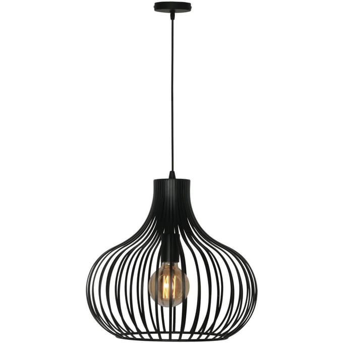 Agila Hanglamp 1 lichts d: 38cm zwart - Modern - Freelight