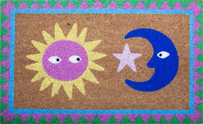 Kitsch Kitchen deurmat Loteria sun moon naturel