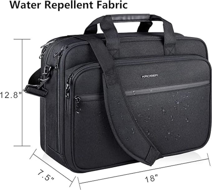 laptoptas-Waterafstotend Lichtgewicht Schoudertas Laptoptas -Computertas voor Reizen-17,3-inch
