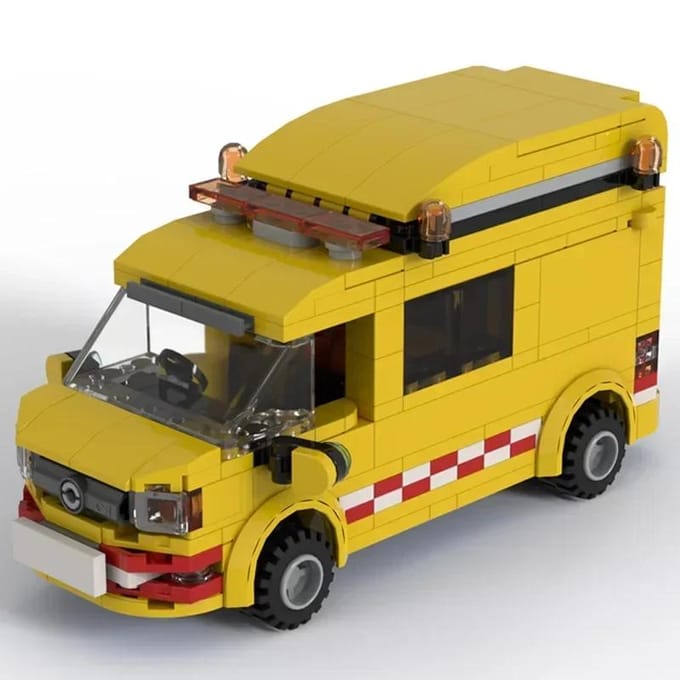 Moc Bouwstenen Stadswagen Gemiddeld Formaat Bestelwagen Technologie Modulaire Blokken Cadeaus Speelgoed Voor Kinderen DOE-HET-ZELF Sets Assemblage black