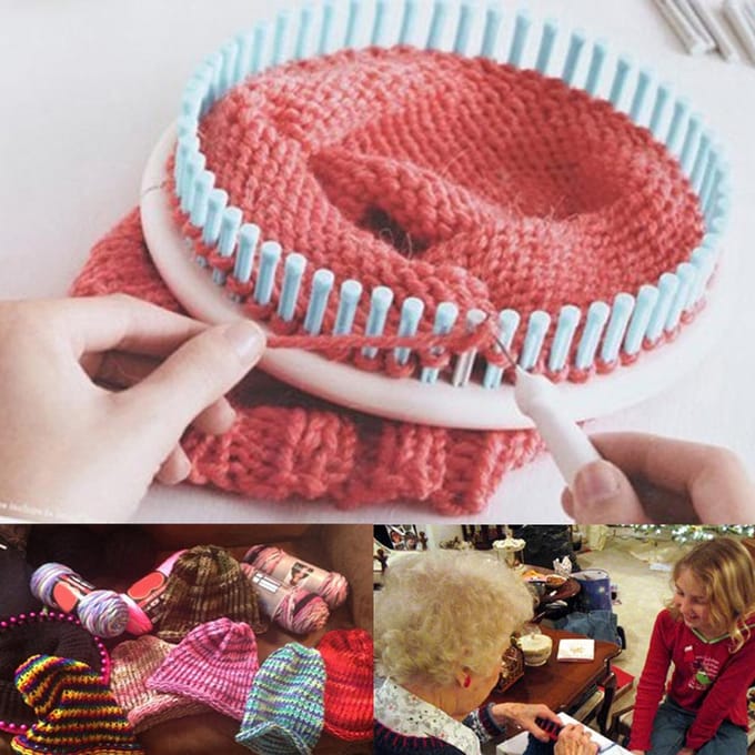 Multifunctionele Breiweefgetouwset voor Muts Sjaal Handmatig ABS Plastic Breien DIY Gereedschap white
