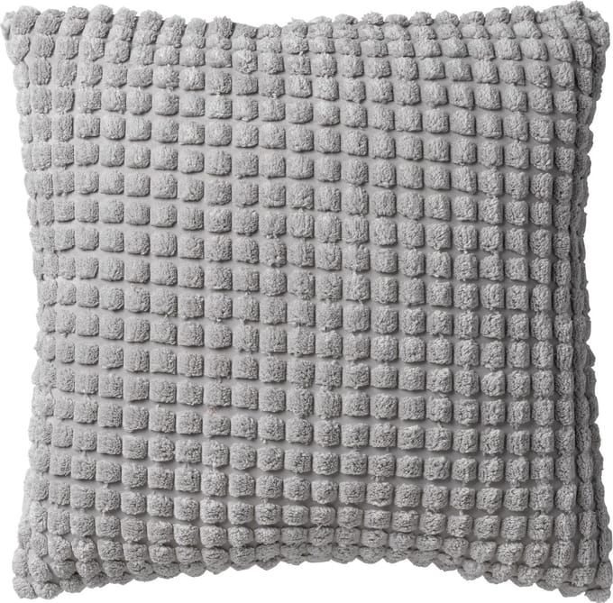 Dutch Decor ROME - kussenhoes 45x45 cm - effen kleur - 3D-structuur - Micro Chip - grijs - met rits - zonder binnenkussen