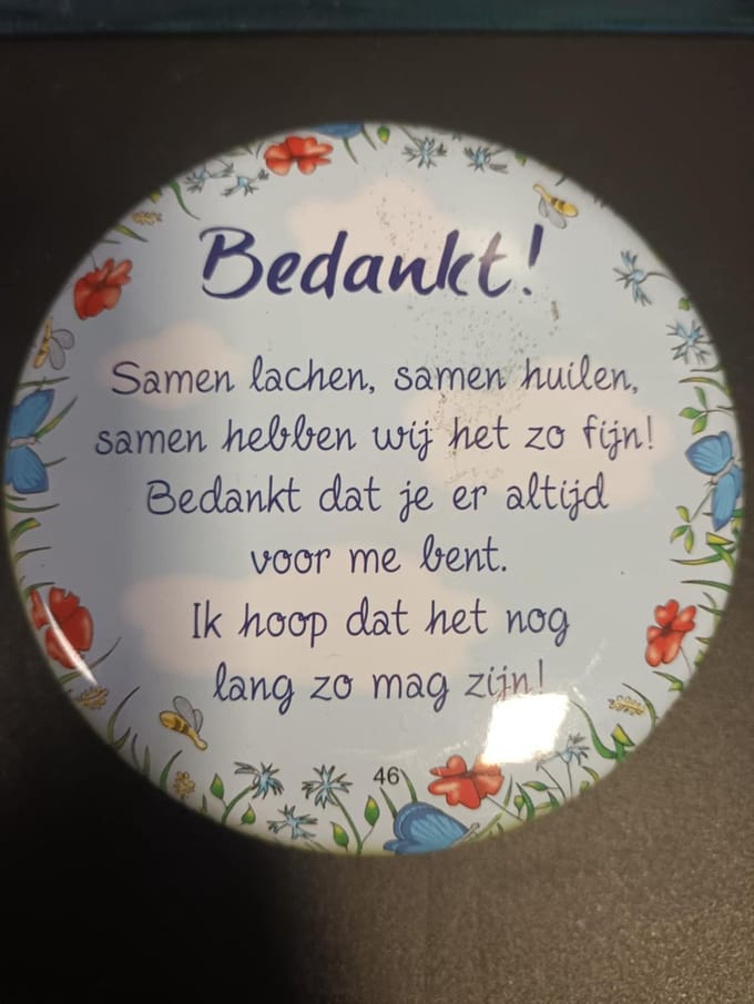 Bedankt - potje in blik