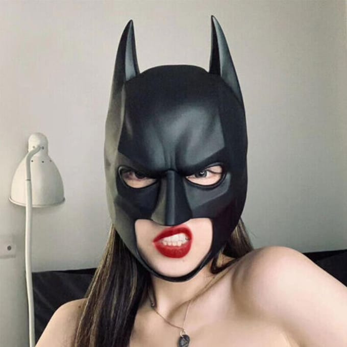 Superheld Batman Masker Zwart Hoofddeksel Halloween Kostuum Accessoire gray