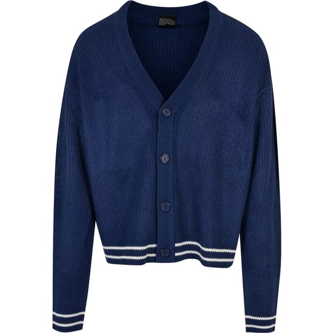 Urban Classics - Sporty Boxy Cardigan - XL - Blauw