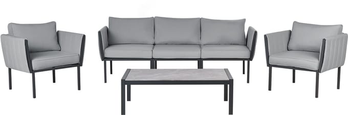 SKALA - Loungeset 5-zits - Donkergrijs - Staal