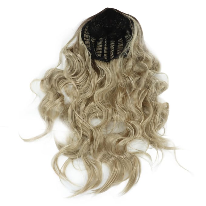 Damespruik Lang Blond Krullend Golvend Synthetisch Haar Hittebestendig Feest Cosplay Pruik beige