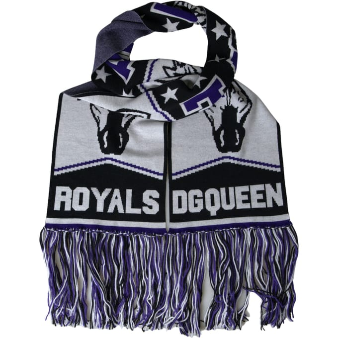 Multicolor Wol DG Koningin Wrap Franje Sjaal