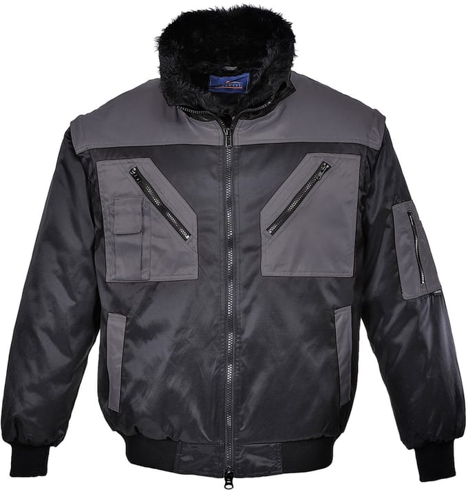 Portwest Tweekleuren Pilotjack PJ20 - Zwart/Grijs - 5XL