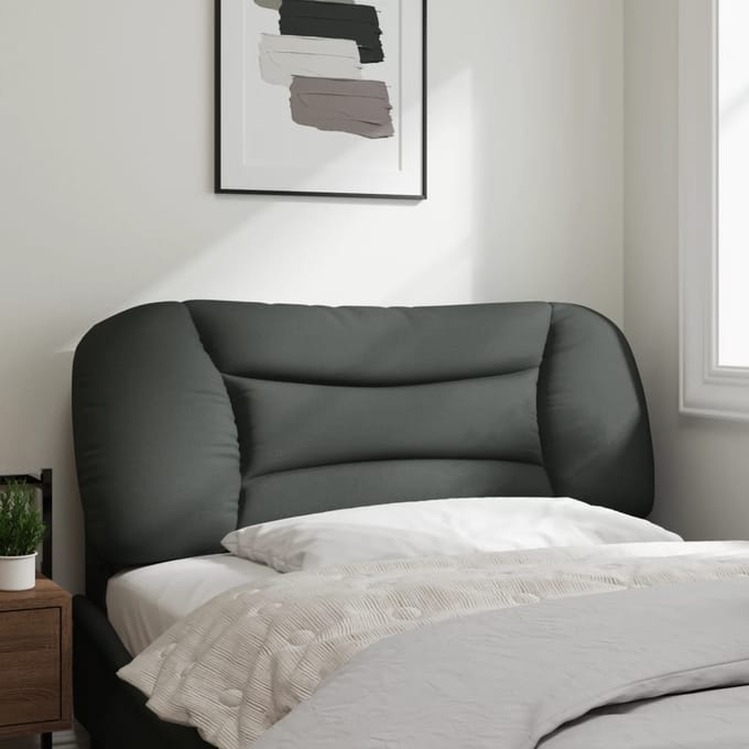 vidaXL - Hoofdbordkussen - "Hvar" - Donkergrijs - 100 - cm - Stof