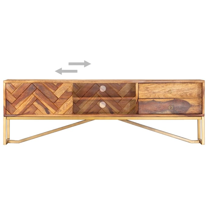vidaXL Tv-meubel 140x30x45 cm massief acaciahout