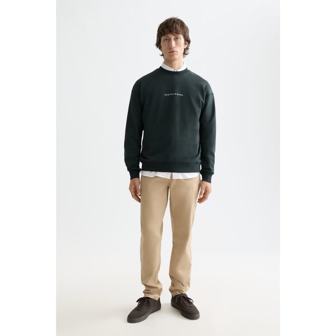 Scotch & Soda Core - Logo Front Chest Sweatshirt Grachten Green Taglia: M | Maglioni a maglia Outlet | Uomo | Verde