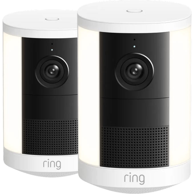 Ring Spotlight Camera 2e Generatie Batterij Wit Duo Pack