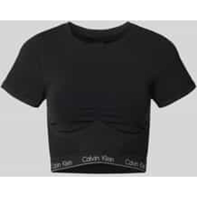 Kort T-shirt met labeldetails