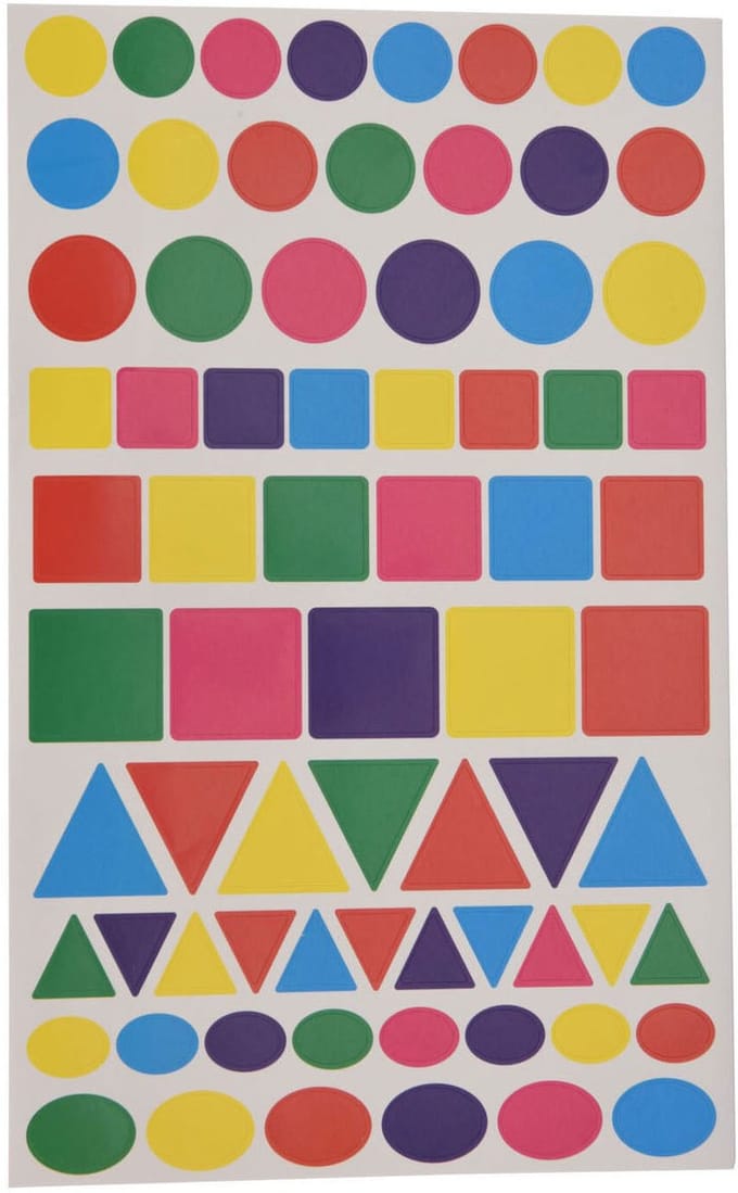 Stickers Geometrische Vormen, 288st.