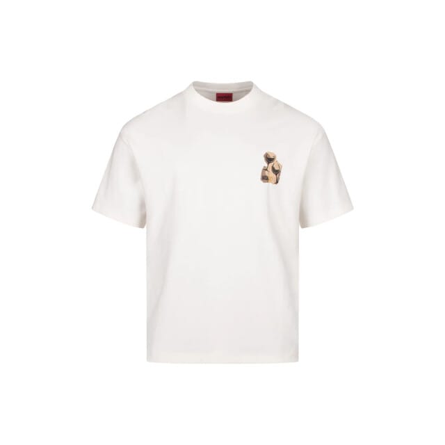 Regular fit t-shirt van puur katoen model 'Detzi'