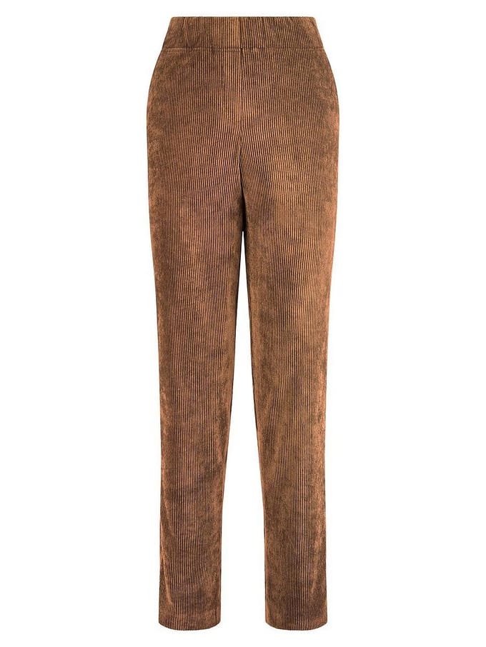 Straight Fit-cordbroek steekzakken Van DAY.LIKE bruin