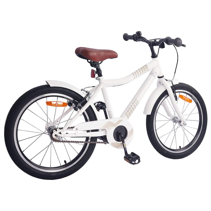 vidaXL - Kinderfiets - 18 - Inch - voor - 5-7 - jaar - oud - wit