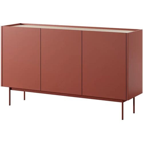 Commode: Baksteen, Blad: Linea Eiken, 144 x 83 x 37 cm
