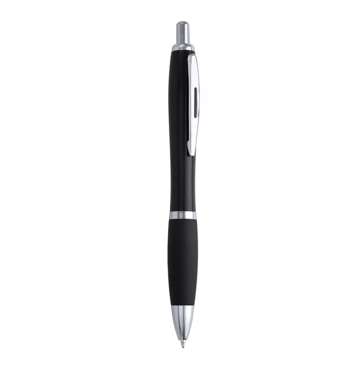 ABS Pen met Zachte Grip en Drukknop - Blauwe Inkt