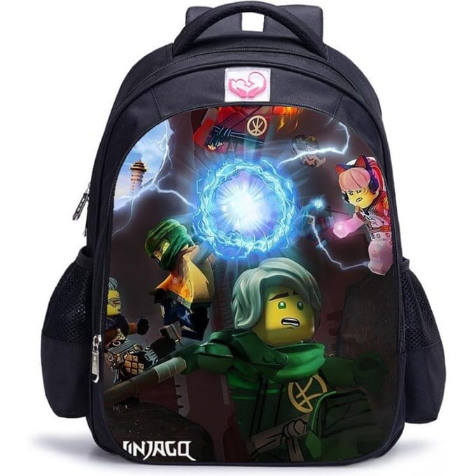 Lego Ninjago Seizoen 5 Cartoon Print Zwarte Rugzak black - medium