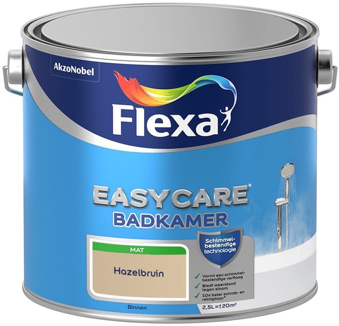 Flexa - Easycare Badkamer - Hazelbruin - Mengverf - 2,5 L