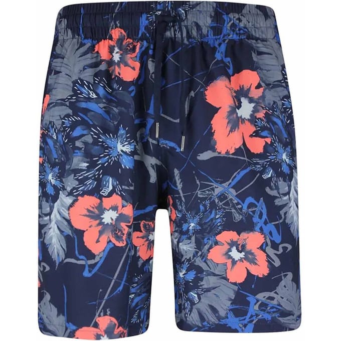 Puma Nassau Korte Mouw Bedrukte Marineblauwe Herenshort 533796 02