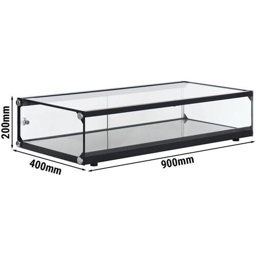GGM Gastro Aufsatzvitrine - ungekühlt - aus gehärtetem Glas - 900mm