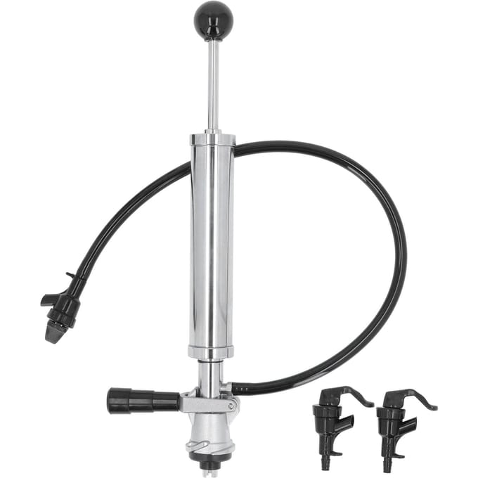 Bierfust Tap Feestpomp Roestvrij Staal Bierfust Dispenser Pomp met Bierkraan voor 8 Inch white