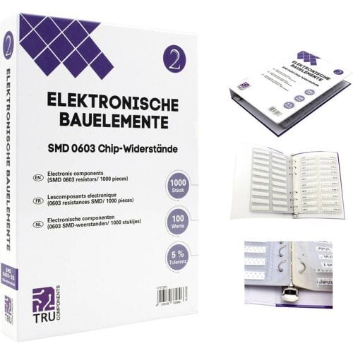 TRU COMPONENTS TC-6869404 TC-6869404 Assortiment SMD 0603 0.1 W 5 % 1000 onderdelen