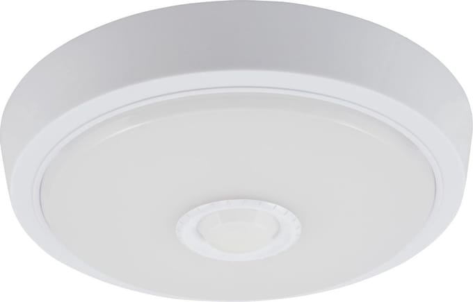LEIR-21 LED wandLamp en plafondlamp met bewegingssensor - 360° - Plafonniere Ø21cm - 3000K - 800lm - Wit
