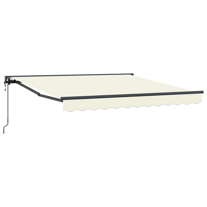 vidaXL Zijde Frame Crèmekleurig 350 x 250 cm Polyester met PU-coating