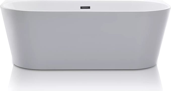 Vente-unique Halfvrijstaand bad DIVINA -255L - 180x75x58cm - Wit