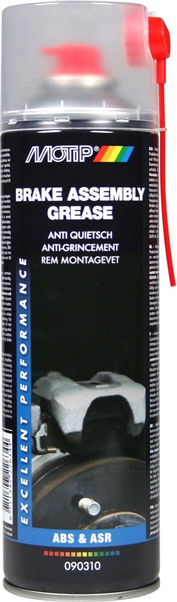 Motip - Remmontagevet - 500ml - Hoge Temperatuur Stabiliteit - Weerbestendig - Spray