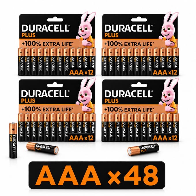 Duracell AAA Batterijen - Alkaline - 1,5V - LR03 - 48 stuks