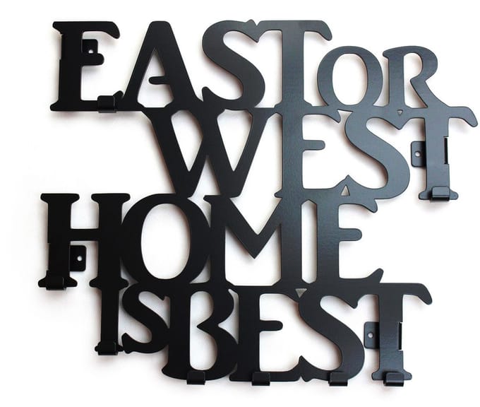 Decorizzly East or West - Wandkapstok - Stalen Constructie - Kwadratische Vorm