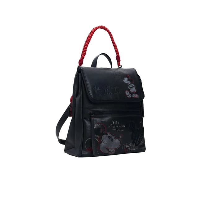 Desigual vrijetijdsrugzak rugzak Mickey Face Hampton Backpack Black zwart