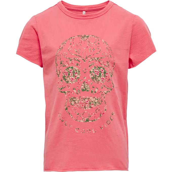 Meisjes-T-shirt Only kids Koglulu Red Skull